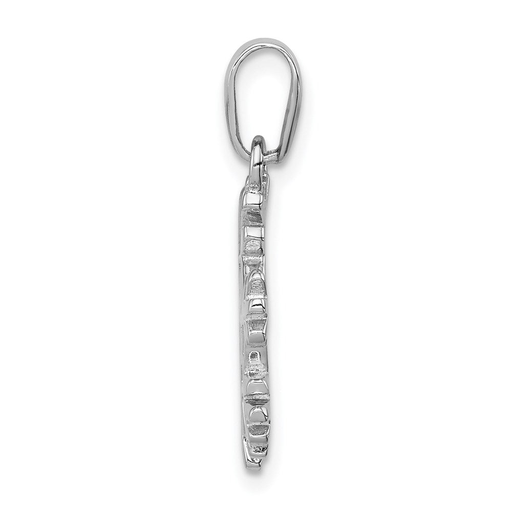 Sterling Silver Rhodium-Plated Snowflake Earrings And Pendant Set