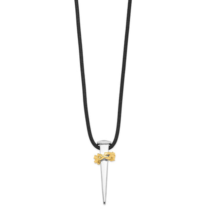 Sterling Silver Sentimental Expressions Gold-Plated No Greater Love Nail 16 Inch Necklace
