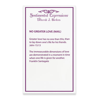 Sterling Silver Sentimental Expressions Gold-Plated No Greater Love Nail 16 Inch Necklace