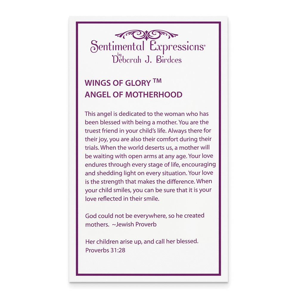 Sterling Silver Sentimental Expressions Gold-Plated Cz Angel Of Motherhood 18In Necklace
