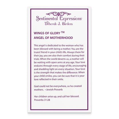 Sterling Silver Sentimental Expressions Gold-Plated Cz Angel Of Motherhood 18In Necklace