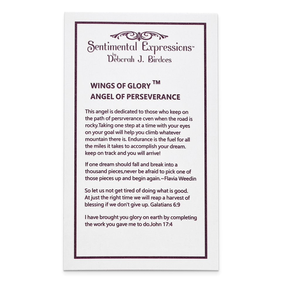 Sterling Silver Sentimental Expressions Rhodium-Plated Cz Antiqued Angel Of Perseverance 18In Necklace