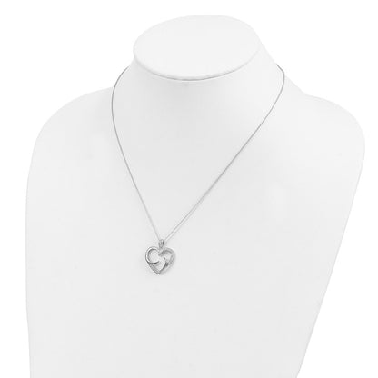 Sterling Silver Sentimental Expressions Gold-Plated The Arms Of Love 18In Heart Necklace