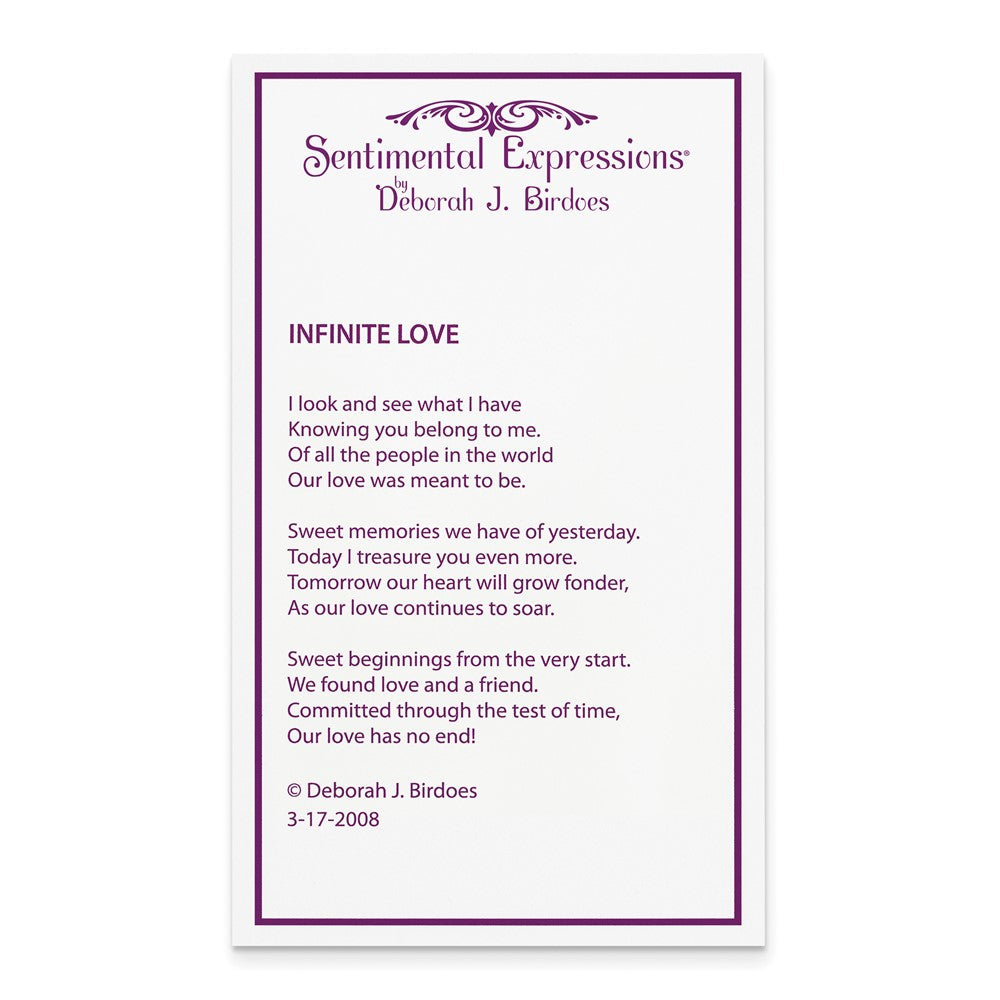 Sterling Silver Sentimental Expressions Rhodium-Plated Polished Infinite Love 18In Necklace