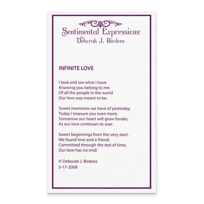 Sterling Silver Sentimental Expressions Rhodium-Plated Polished Infinite Love 18In Necklace