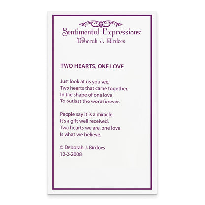 Sterling Silver Sentimental Expressions Rhodium-Plated Antiqued Two Hearts, One Love 18In Heart Necklace