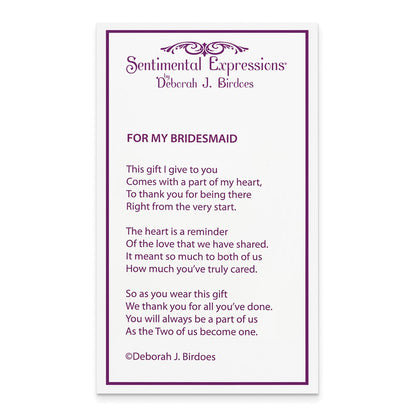 Sterling Silver Sentimental Expressions Rhodium-Plated A Gift For My Sister Bridesmaid 18In Necklace