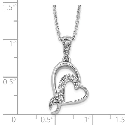 Sterling Silver Sentimental Expressions Rhodium-Plated A Gift For My Sister Bridesmaid 18In Necklace