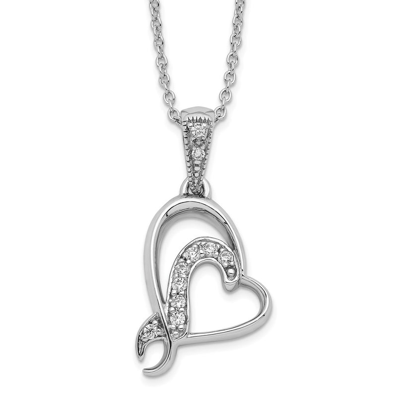 Sterling Silver Sentimental Expressions Rhodium-Plated A Gift For My Sister Bridesmaid 18In Necklace