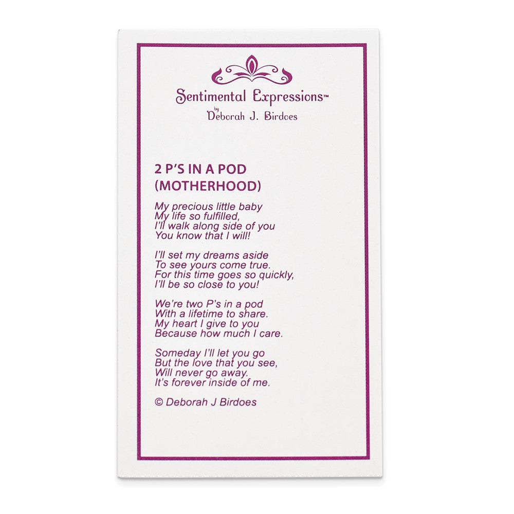 Sterling Silver Sentimental Expressions Rhodium-Plated Fwc Pearl Cz 2 P'S In A Pod Motherhood Friendship 18In Necklace