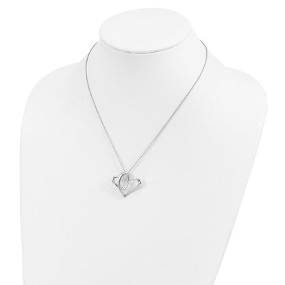 Sterling Silver Sentimental Expressions Rhodium-Plated Mother A Part Of My Heart 18 Inch Necklace