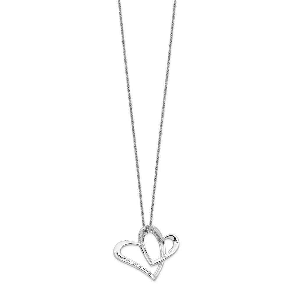 Sterling Silver Sentimental Expressions Rhodium-Plated Mother A Part Of My Heart 18 Inch Necklace