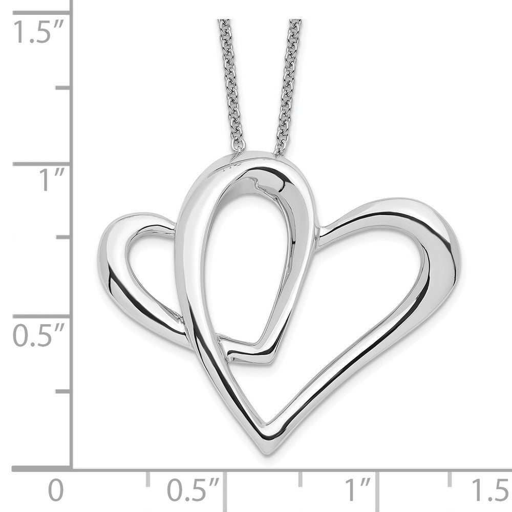 Sterling Silver Sentimental Expressions Rhodium-Plated Mother A Part Of My Heart 18 Inch Necklace