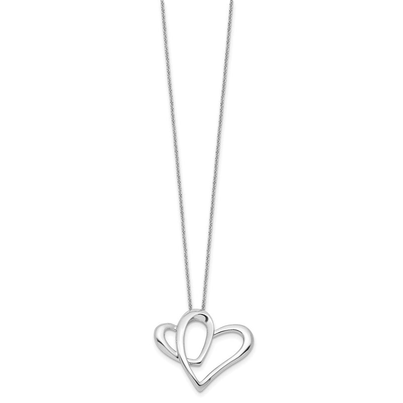 Sterling Silver Sentimental Expressions Rhodium-Plated Daughter A Part Of My Heart 18 Inch Necklace