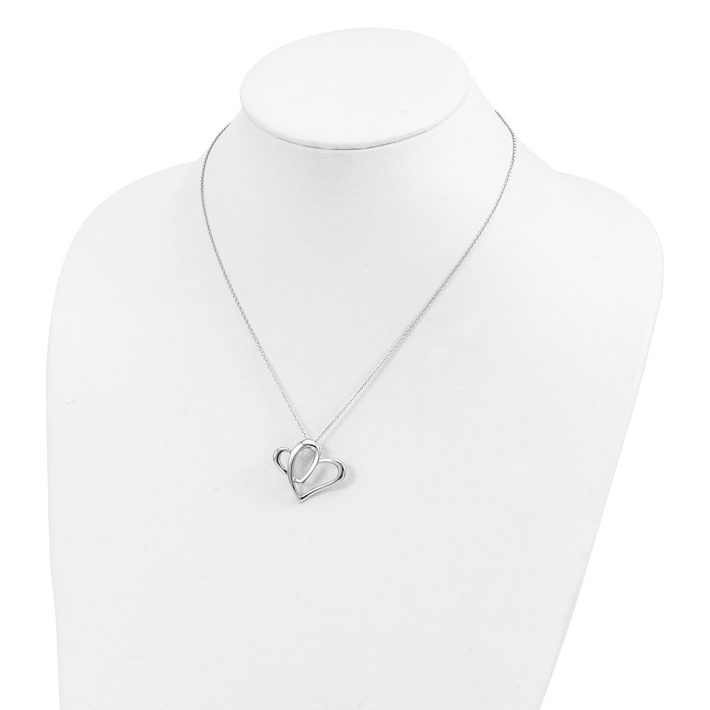 Sterling Silver Sentimental Expressions Rhodium-Plated Daughter A Part Of My Heart 18 Inch Necklace