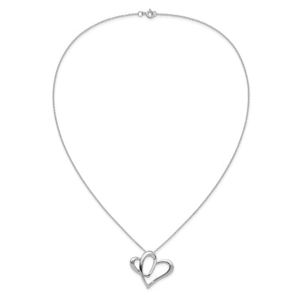 Sterling Silver Sentimental Expressions Rhodium-Plated Daughter A Part Of My Heart 18 Inch Necklace
