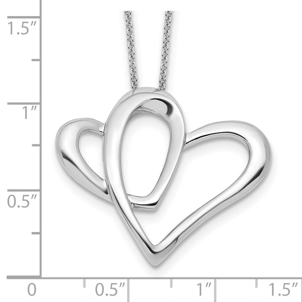 Sterling Silver Sentimental Expressions Rhodium-Plated Daughter A Part Of My Heart 18 Inch Necklace