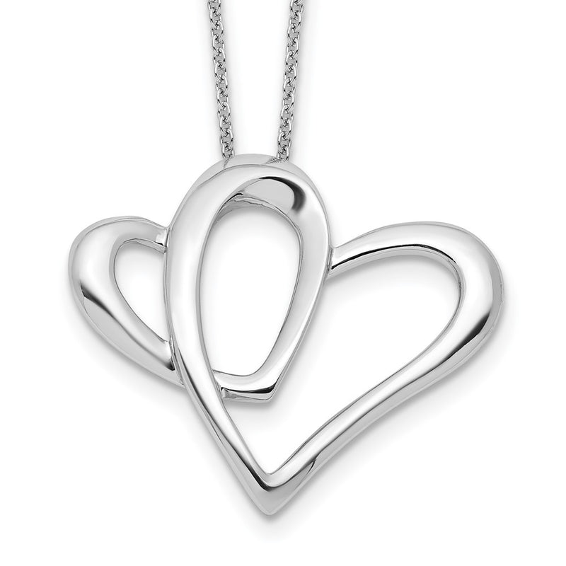 Sterling Silver Sentimental Expressions Rhodium-Plated Daughter A Part Of My Heart 18 Inch Necklace