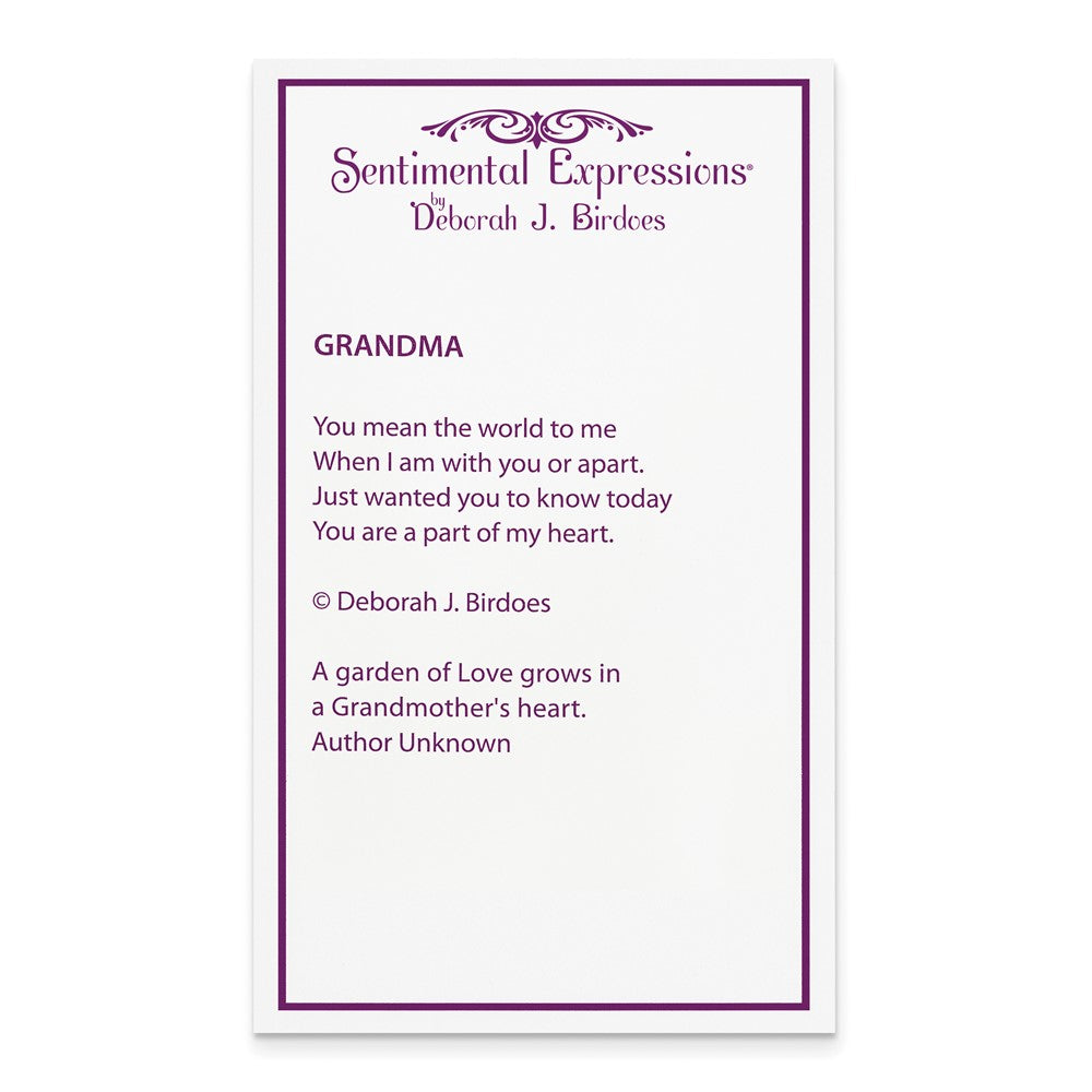 Sterling Silver Sentimental Expressions Gold-Plated Grandma 18In Heart Necklace