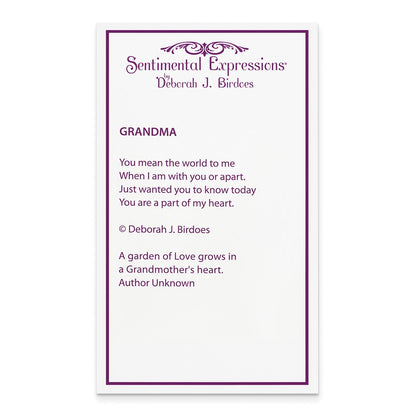 Sterling Silver Sentimental Expressions Gold-Plated Grandma 18In Heart Necklace