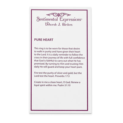 Sterling Silver Sentimental Expressions Rhodium-Plated Cz Polished Pure Heart Ring