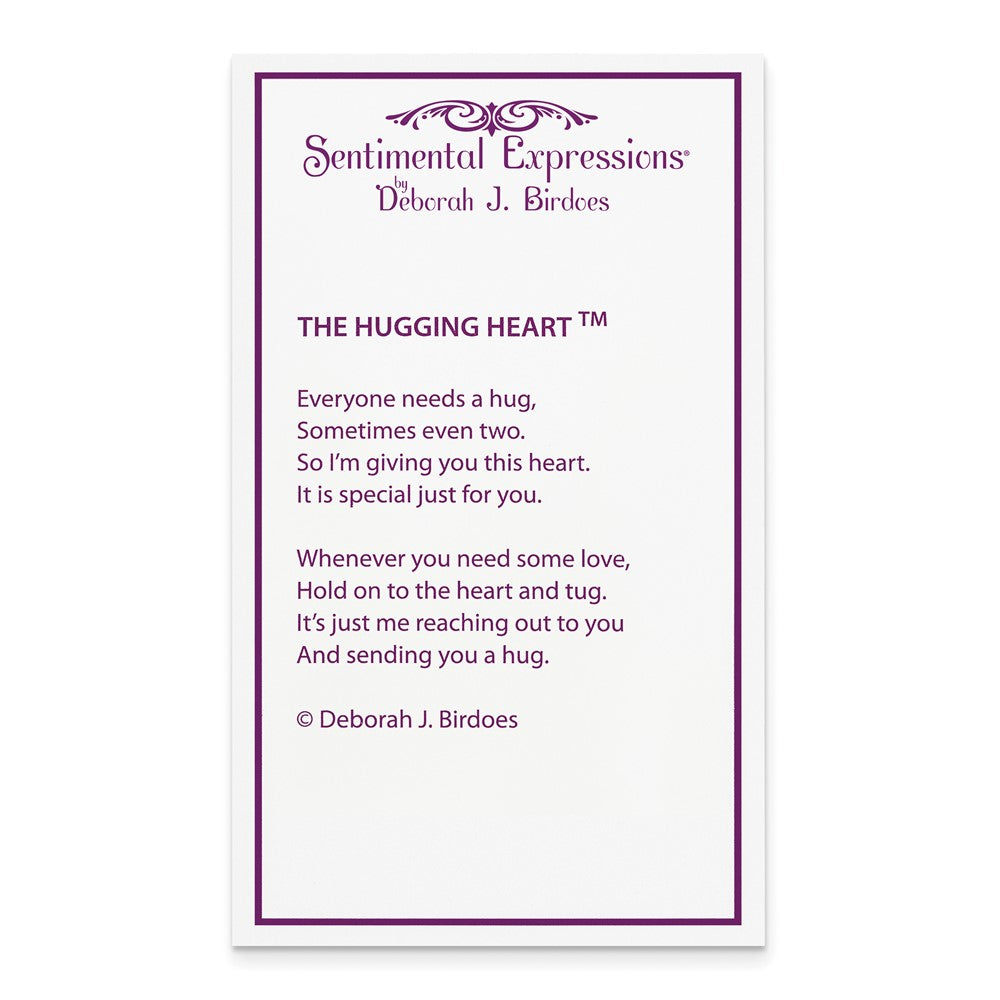 Sterling Silver Sentimental Expressions Rhodium-Plated The Hugging Heart 18In Necklace