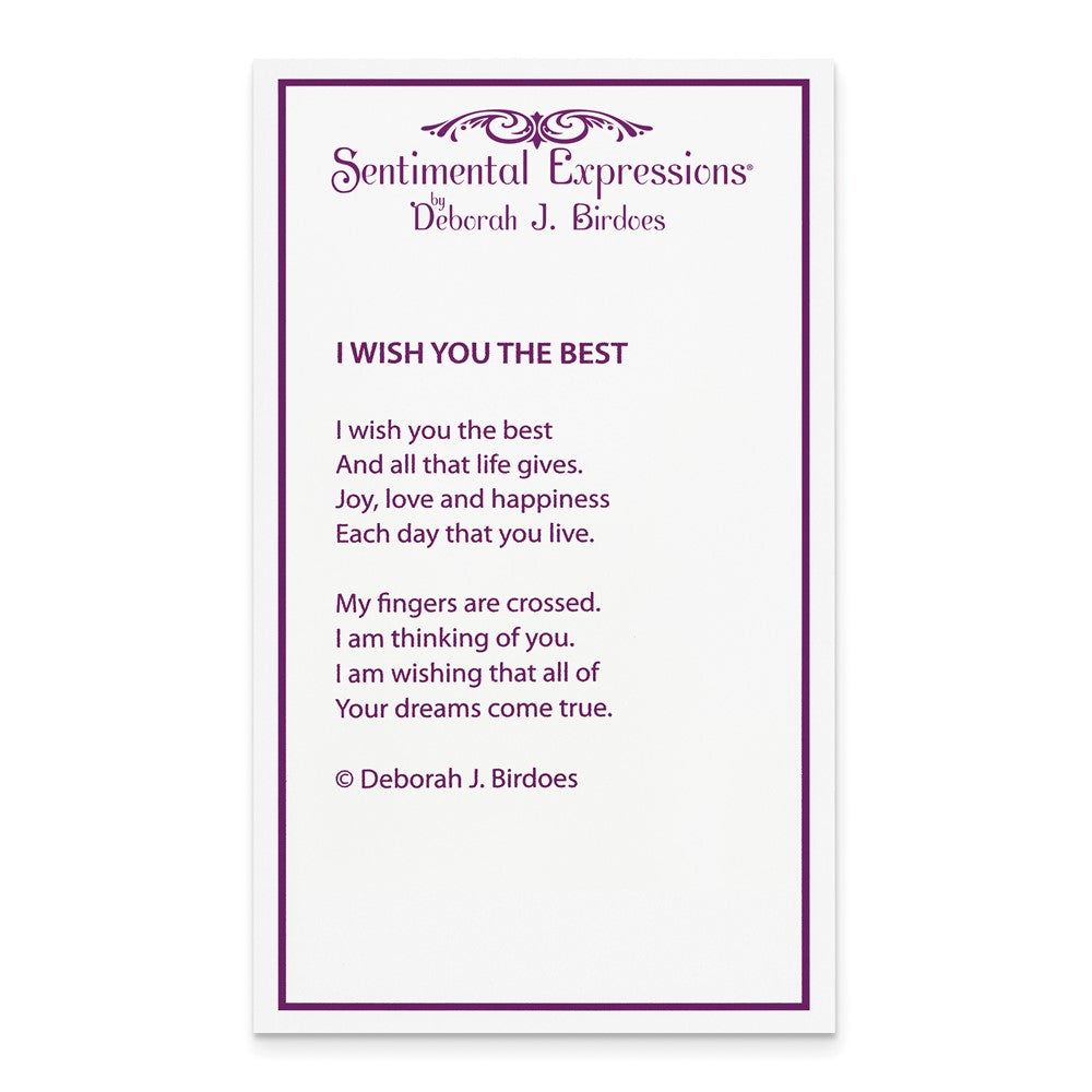 Sterling Silver Sentimental Expressions Rhodium-Plated Polished I Wish You The Best 18In Necklace