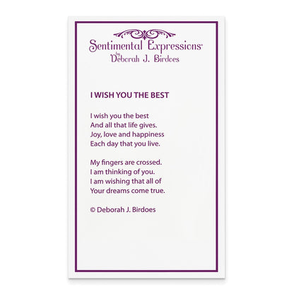 Sterling Silver Sentimental Expressions Rhodium-Plated Polished I Wish You The Best 18In Necklace