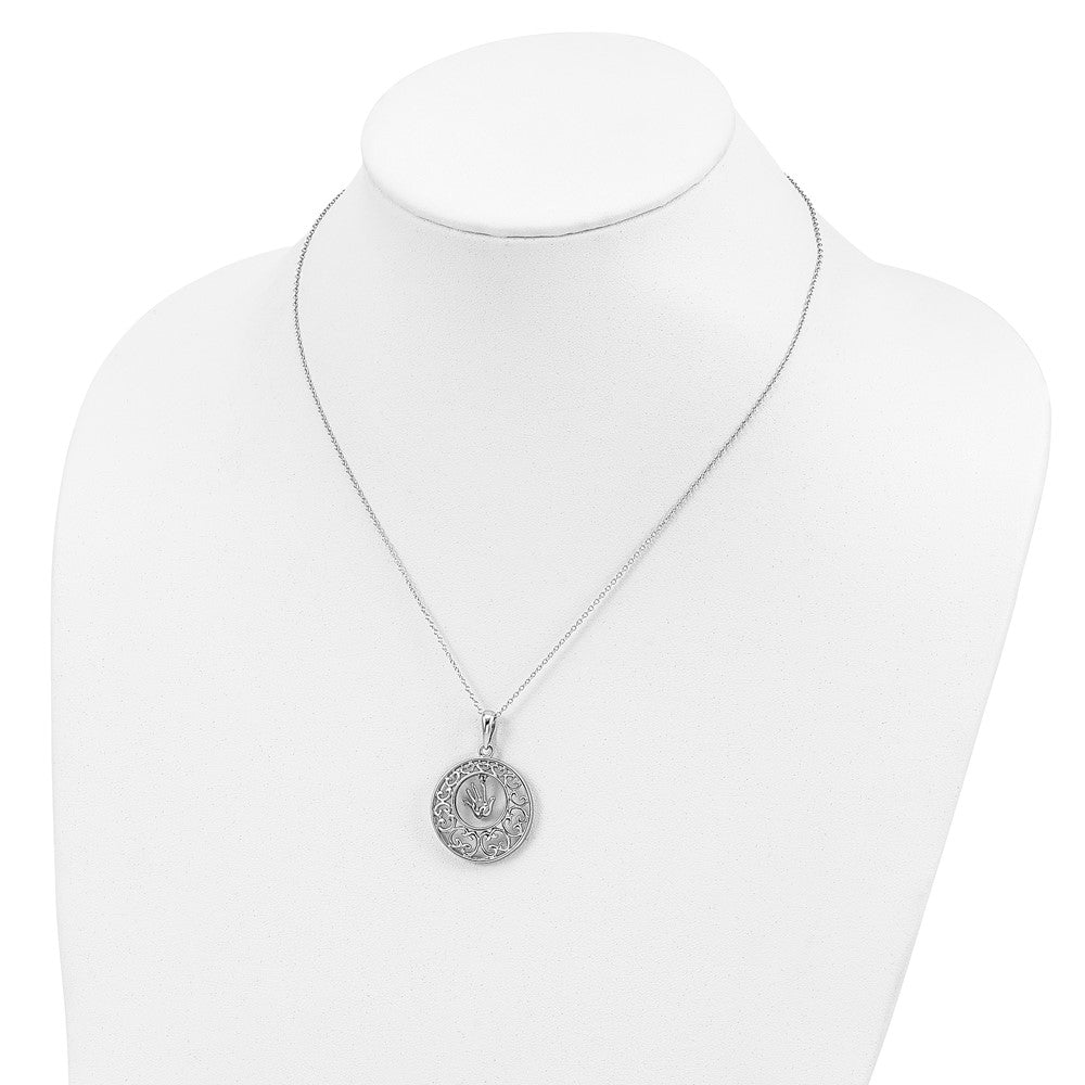 Sterling Silver Sentimental Expressions Rhodium-Plated Antiqued Children 18In Necklace