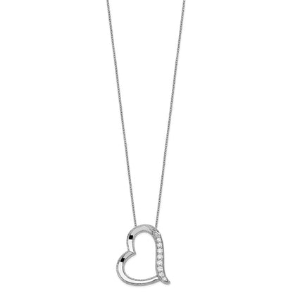Sterling Silver Sentimental Expressions Rhodium-Plated Antiqued Cz Daughter-In-Law 18In Necklace