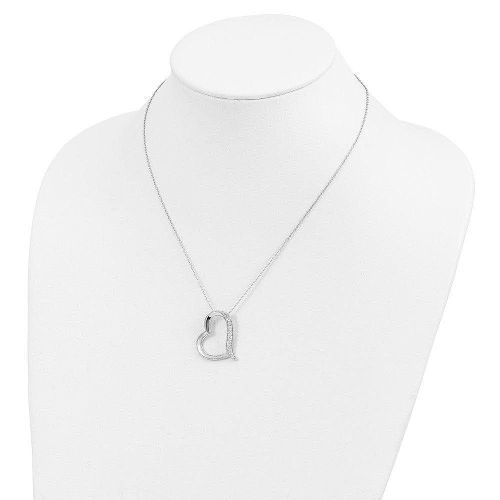 Sterling Silver Sentimental Expressions Rhodium-Plated Antiqued Cz Daughter-In-Law 18In Necklace