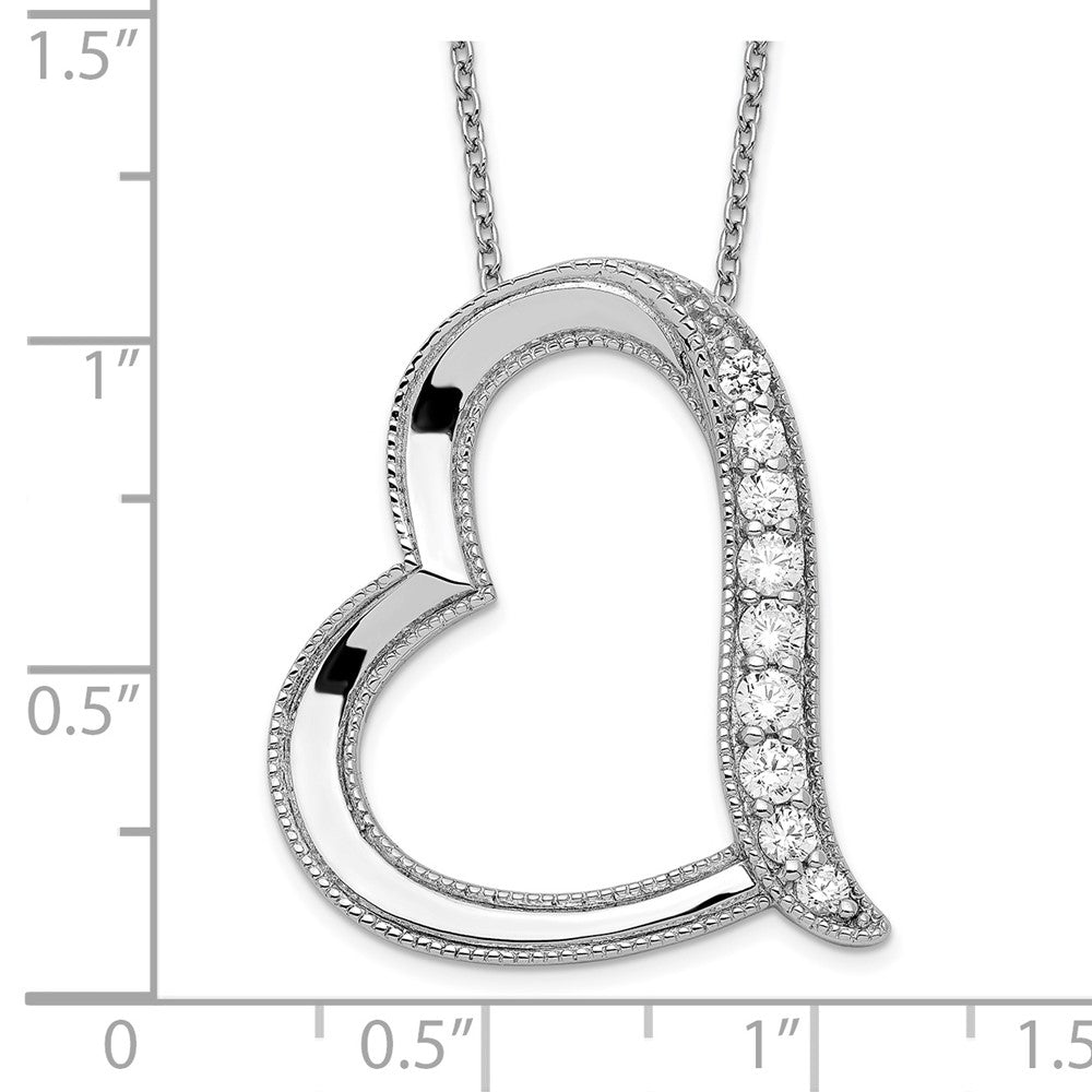 Sterling Silver Sentimental Expressions Rhodium-Plated Antiqued Cz Daughter-In-Law 18In Necklace