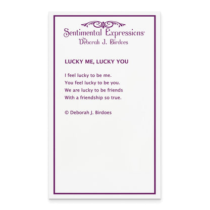 Sterling Silver Sentimental Expressions Rhodium-Plated Cz Antiqued Lucky Me You 18In Necklace