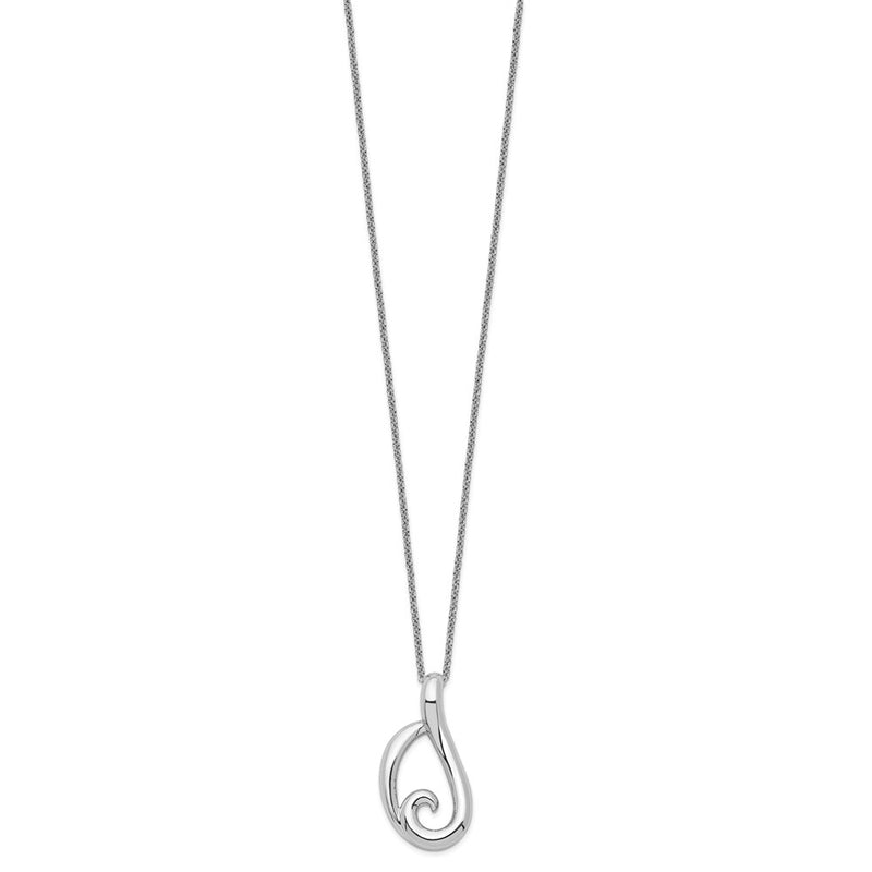 Sterling Silver Sentimental Expressions Rhodium-Plated Friendship 18In Necklace