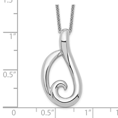 Sterling Silver Sentimental Expressions Rhodium-Plated Friendship 18In Necklace