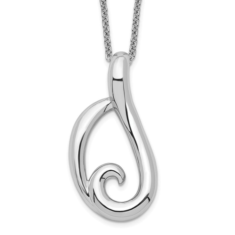 Sterling Silver Sentimental Expressions Rhodium-Plated Friendship 18In Necklace