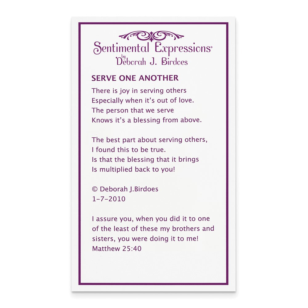 Sterling Silver Sentimental Expressions Rhodium-Plated Antiqued Serve One Another 18In Necklace