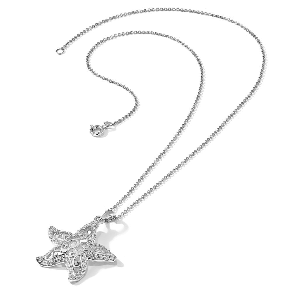 Sterling Silver Sentimental Expressions Rhodium-Plated Cz Make A Difference 18In Necklace