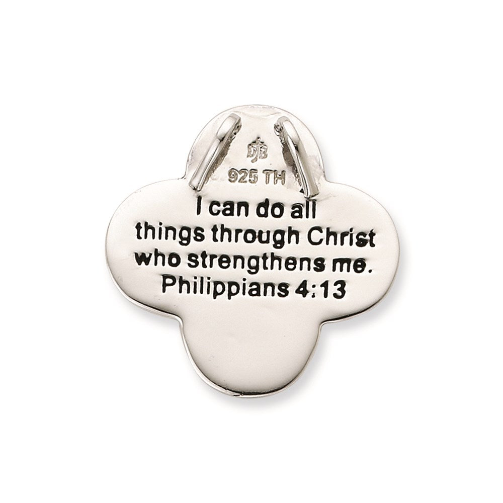 Sterling Silver Sentimental Expressions Polished & Antiqued Dieters Cross Necklace