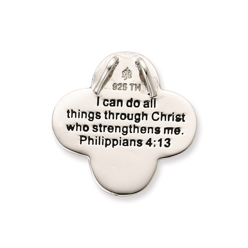Sterling Silver Sentimental Expressions Polished & Antiqued Dieters Cross Necklace