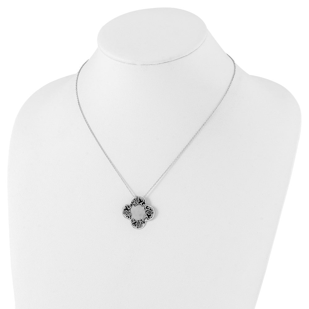 Sterling Silver Sentimental Expressions Polished & Antiqued Dieters Cross Necklace