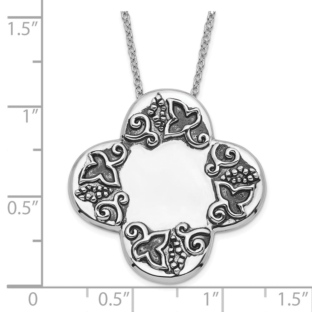 Sterling Silver Sentimental Expressions Polished & Antiqued Dieters Cross Necklace
