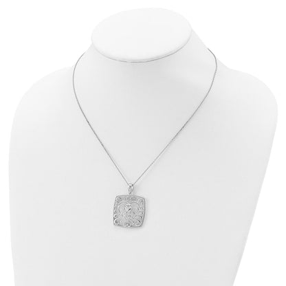Sterling Silver Sentimental Expressions Rhodium-Plated I Care About What You Are Going Through 18 Necklace