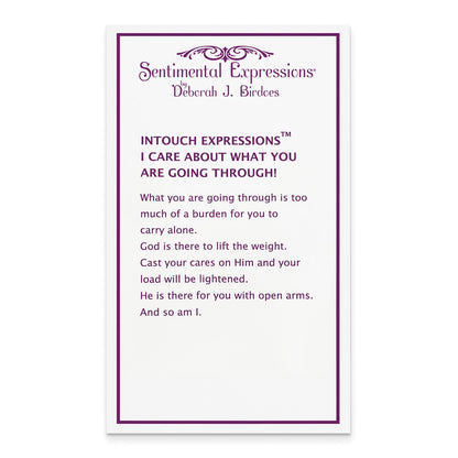Sterling Silver Sentimental Expressions Rhodium-Plated I Care About What You Are Going Through 18 Necklace