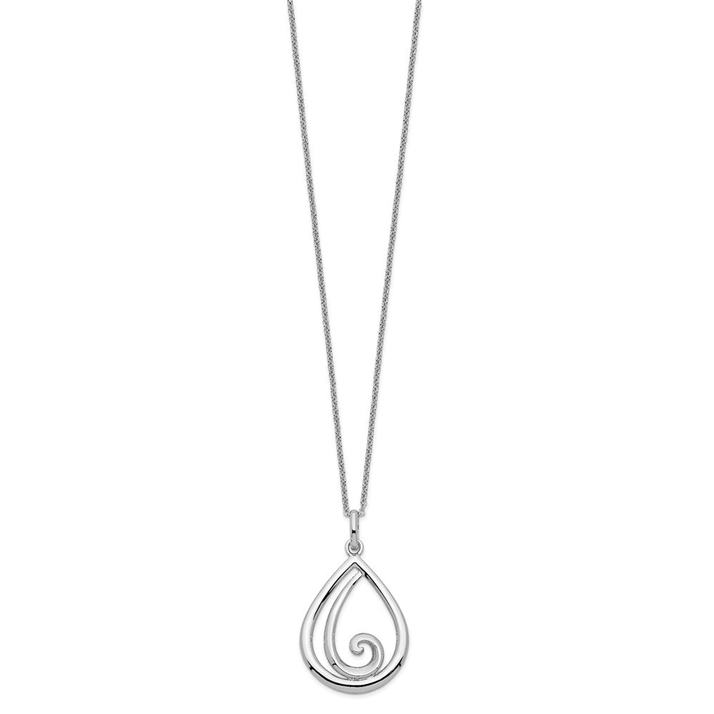 Sterling Silver Sentimental Expressions Rhodium-Plated Remember Me Always 18In Necklace