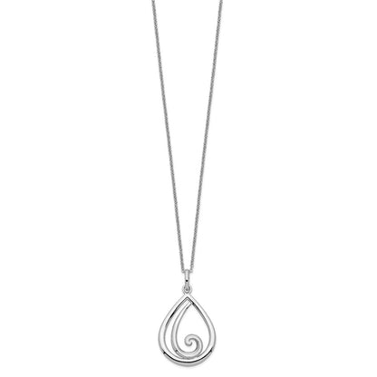 Sterling Silver Sentimental Expressions Rhodium-Plated Remember Me Always 18In Necklace