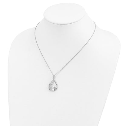 Sterling Silver Sentimental Expressions Rhodium-Plated Remember Me Always 18In Necklace