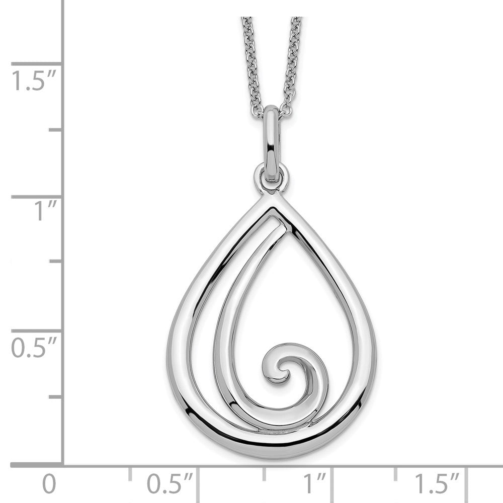 Sterling Silver Sentimental Expressions Rhodium-Plated Remember Me Always 18In Necklace