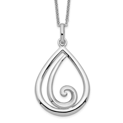 Sterling Silver Sentimental Expressions Rhodium-Plated Remember Me Always 18In Necklace