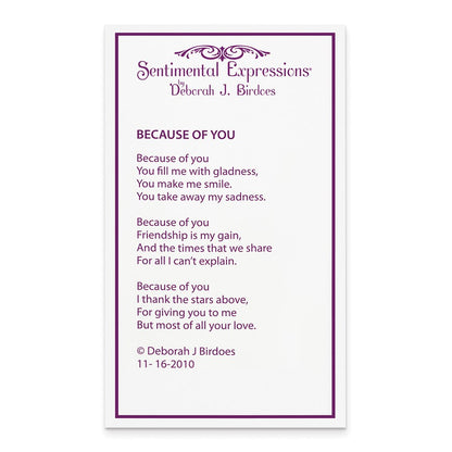 Sterling Silver Antiqued Cz Because Of You 18In Necklace